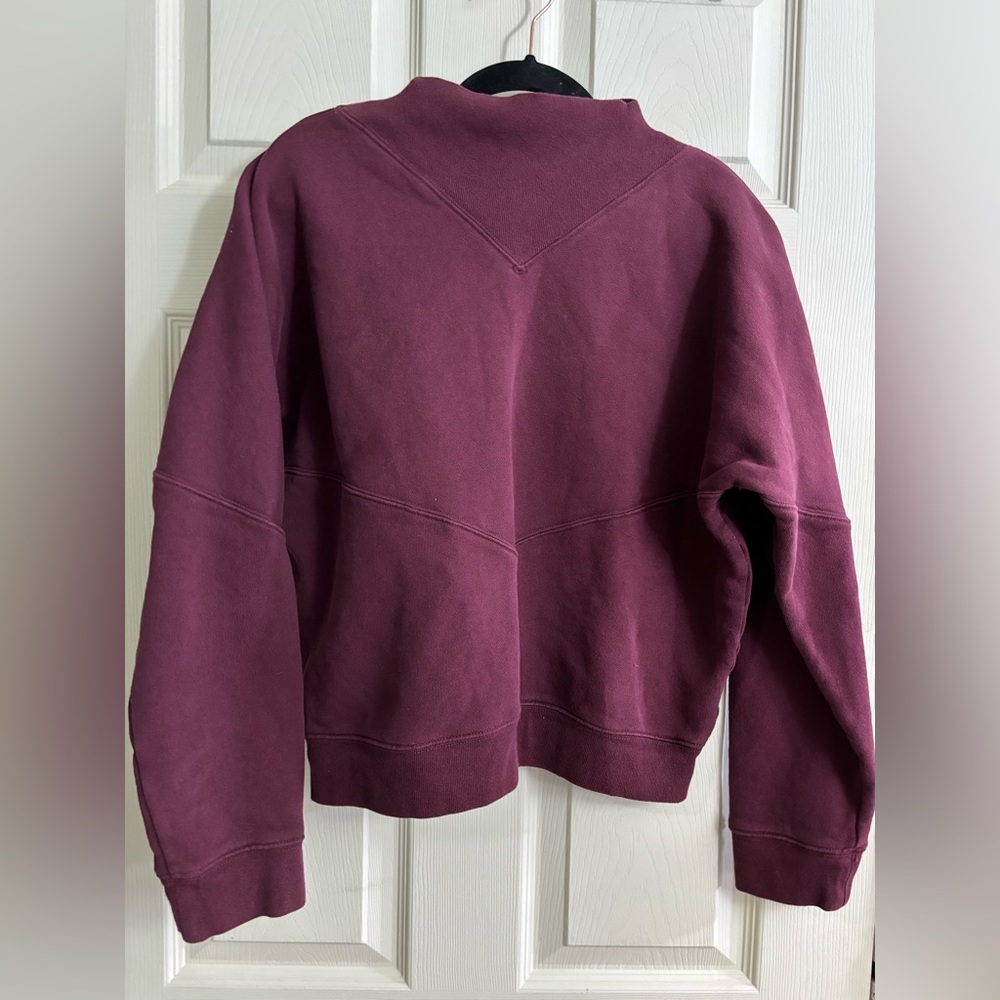 Citizens Of Humanity Maroon Burgundy Mock High Neck Pullover Sweatshirt